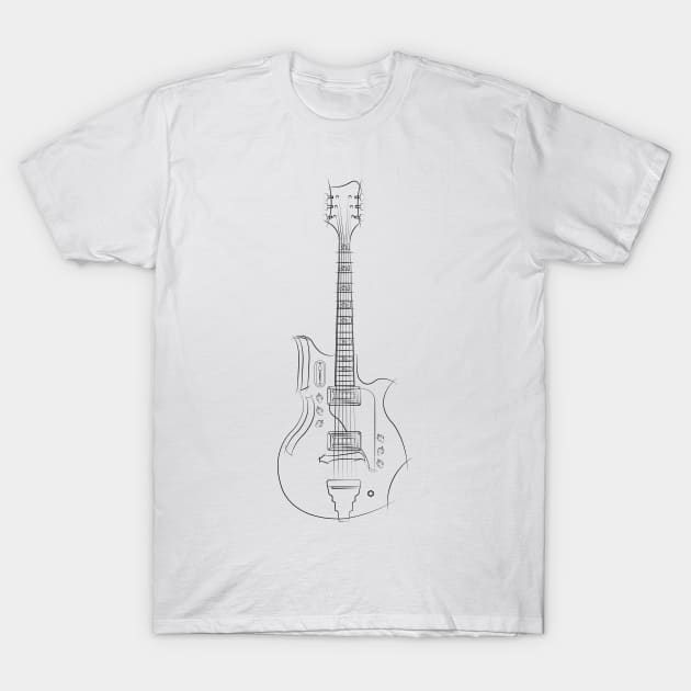 Vintage Electric Guitar T-Shirt by Vector Deluxe